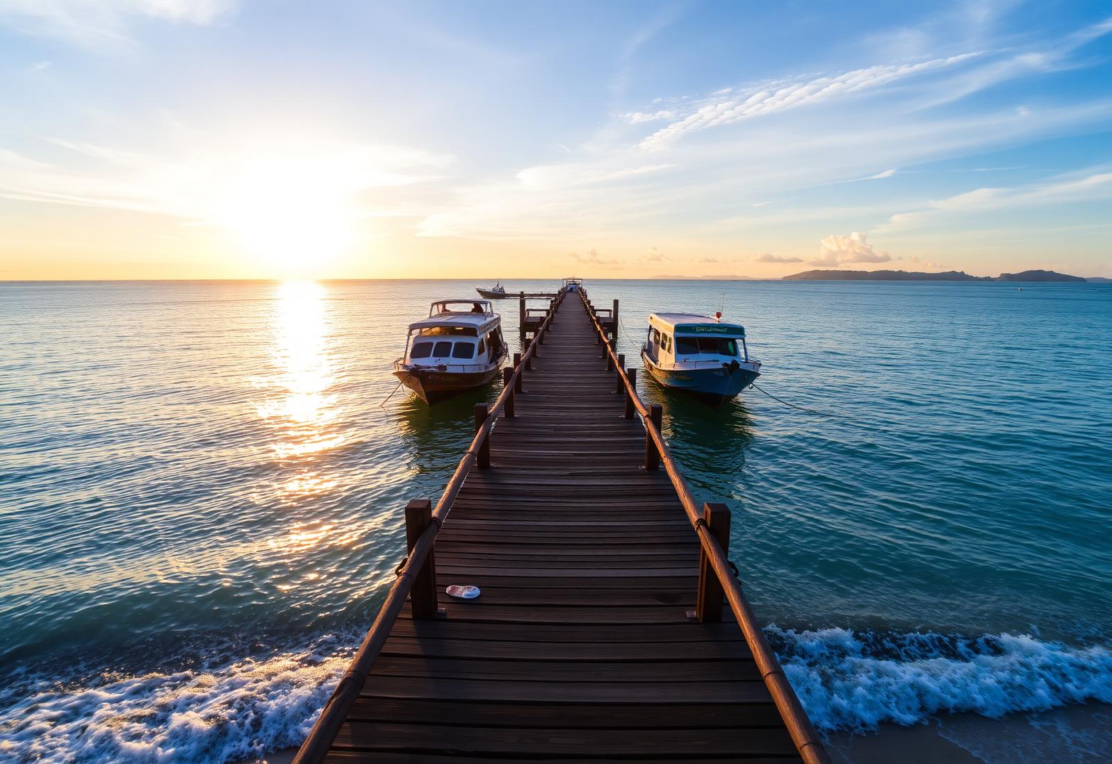 Kuala Besut jetty at sunrise