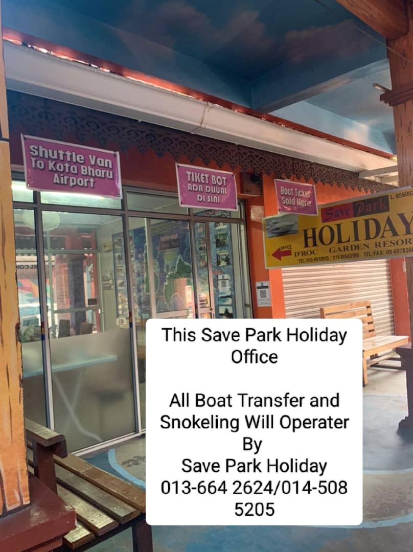 Save Park Holiday office counter inside Terminal Pelancongan Besut